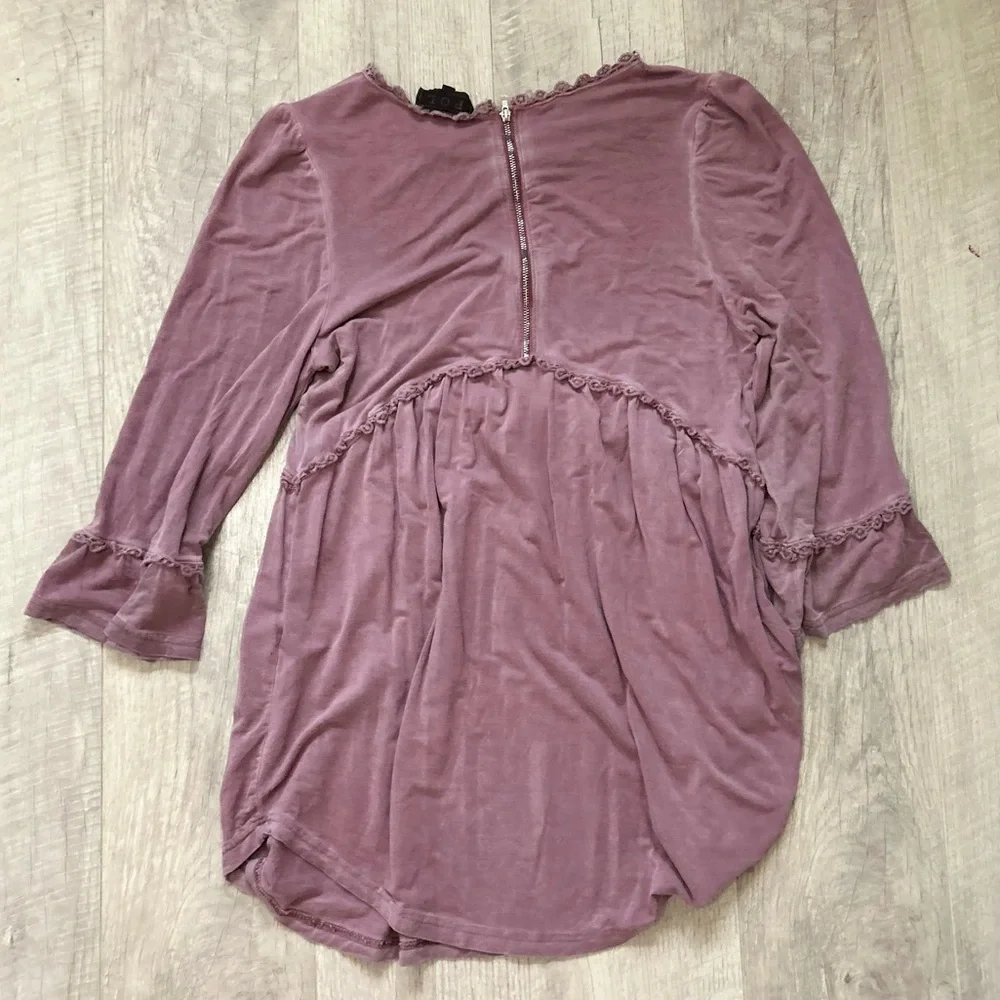 POL Dusty Mauve Babydoll Top Sz Sm - Picture 9 of 11